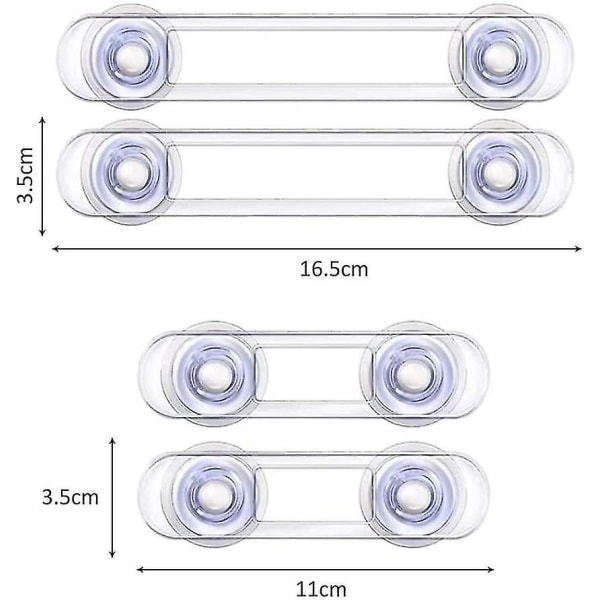 Baby Closet Block - Børnesikring - Vindue Closet Dørblok - Hjemmesikkerhedsbeskyttelse (7+3 stykker)