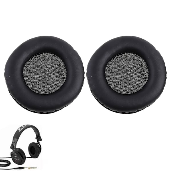 2 stk. sorte øreputer erstatningsdeler for Sony Mdr-v700 Z700dj hodetelefoner