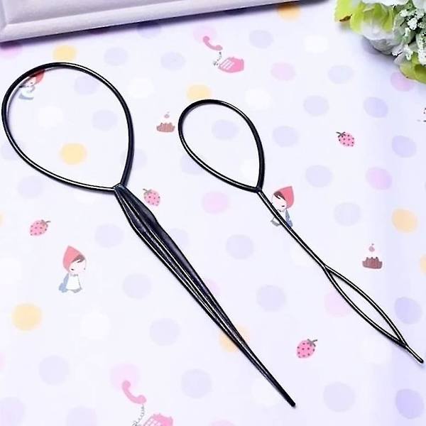Hår Fletning Tilbehør Hestehale Styling Maker Clip Fransk Fletning Værktøj Magic Topsy Tail Loop Hår Kit Til Kvinder Piger (sort) 10stk)