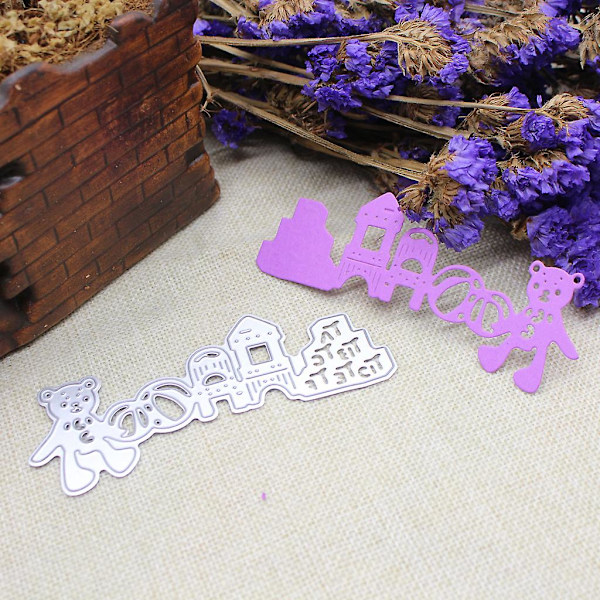 Bjørne-skærestans stencil DIY Scrapbooking Album Papirkort Embossing DIY Håndværk