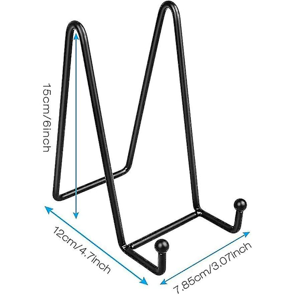 2 stk. Metallrammeholder Plateholder For Display 6 tommers Displaystativ