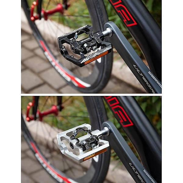 Ultralight-luistamattomat CNC-pyöräpolkimet BMX-maantiepyörän polkimet Pyöräily 3 suljettua laakeria Pyörän polkimet Spd-polkimet, sininen
