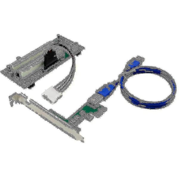 PCI til PCI Adapterkort PCIe X1 til Router Tow 2 PCI Slot Riserkort 2,5 Gbps Support Windows Linux