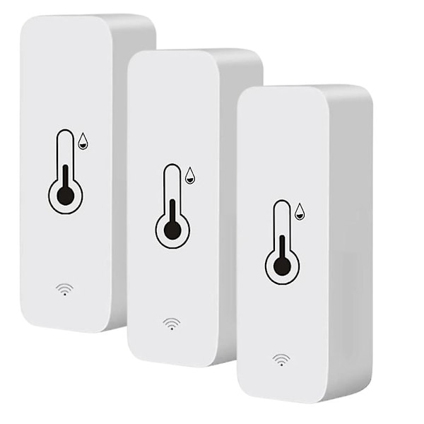 3 stk Tuya Wifi Temperatur- og Luftfugtighedssensor Smart Life Fjernmonitor Smart Home Indendørs Hygrometer