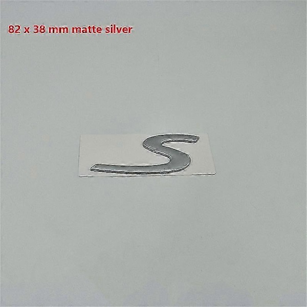 Baklucka Dekal S-Logotyp för Cayenne Bilstjärna Emblem 82 x 38 matte silver