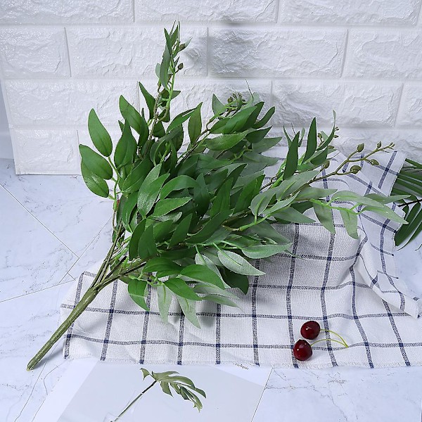 Levende 5 gaffel simulering pil blade gren kunstige planter til bryllupsfest
