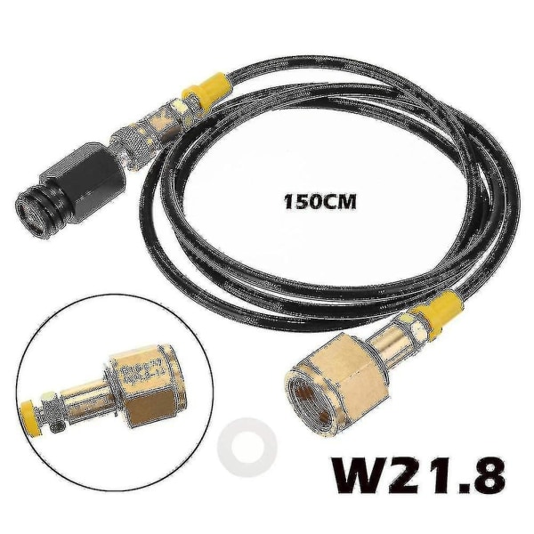 Højtryksslangeadapter til Sodastream-maskine - G5/8 Cga320 til W21.8 Co2-tank (forskellige størrelser)