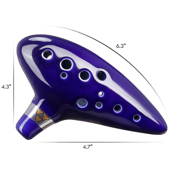 Zelda Ocarina og Sangbog, 12-huls Alto C Zelda Ocarina