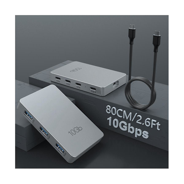 7-i-1 Type-c Dockningsstation Usb3.2 Gen2 10gbps Med Pd 100w Laddning Expansions Multifunktionshubb