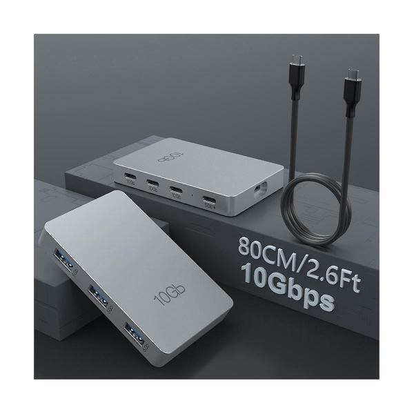 7-in-1 Type-c -telakka Usb3.2 Gen2 10gbps Pd 100w latauksella Laajennus Monitoimikeskitin