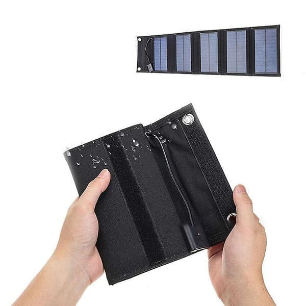 15w Usb Solcellepanel Foldbar Strømbank Camping Reise Telefonlader