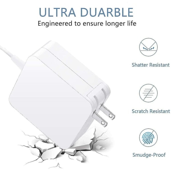 60W Mac Book Pro-oplader - Udskiftning 60W T-Tip Mac-oplader Gammel Mac Book-oplader, Universal Power A