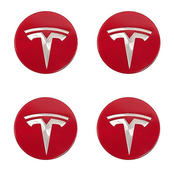 Tesla Model3/x/s/y Hub Cover Skrue Cover Navdekoration Cover Modifikation Tilbehør Sort Rød Label Hub Cover