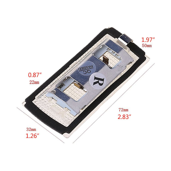 2 stk. Led Nummerplade Lys Lamper Til  E66 E65 7-serie 735i Hvid