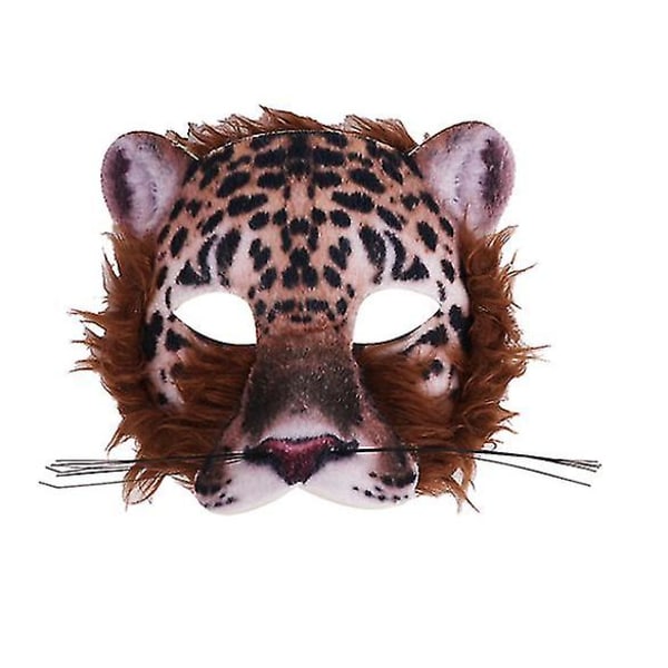 Halloween masker påskefest maskebal dekoration rekvisitter halv ansigt dyr tiger maske