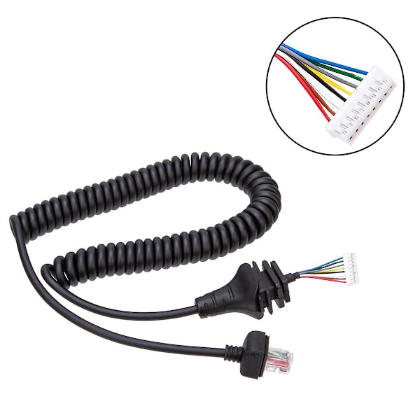 8-stifts HM-152 Handhållen Radiohögtalarmikrofon PU-kabel för ICOM IC-2820H IC2825E Walkie Talkie