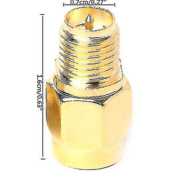 SMA hann til RP-SMA hunn RF rett kontakt gullbelagt adapter for Wi-Fi antenne repeater radiosignal forlengelseskabel 4 stk