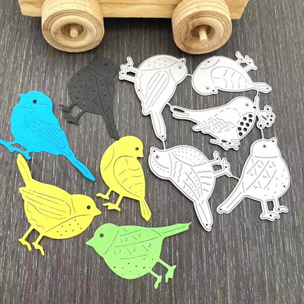 Fugle Metal Skæredør Stencil Diy Scrapbooking Album Papirkort Skabelon Form Embossing Craft
