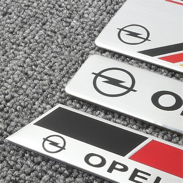3D Aluminium Bil Emblem Badge Styling Bagageutrymmesdekaler För Opel Astra H G J Insignia Mokka Zafira Corsa Vectra C D Karosseri Tillbehör Boris c