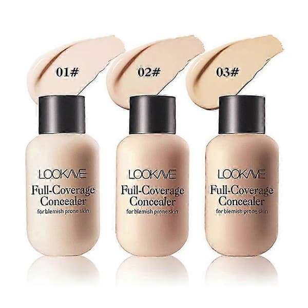 Fulltäckande flytande concealer-kräm smink 12ML ansiktsfoundation vattentät 2025 Light