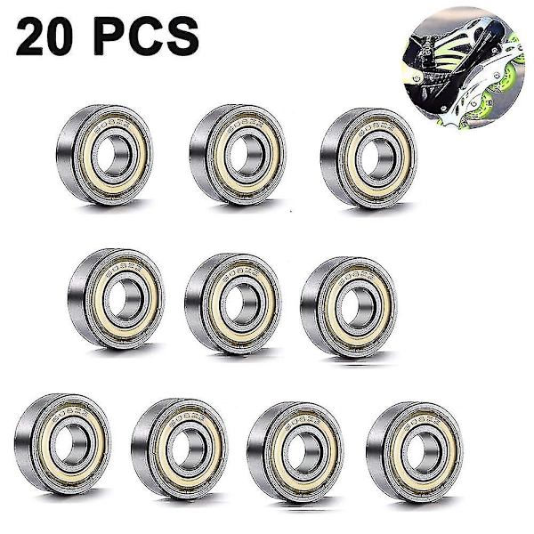 608 Zz kuulalaakerit Metalliset kaksoissuojatut miniatyyrisyvät (20 kpl)