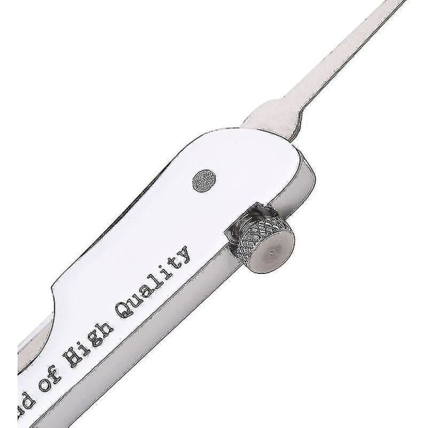 Set: hopfällbar 7-i-1 låsplocksats i rostfritt stål med kompakt träningsnyckel (silver)