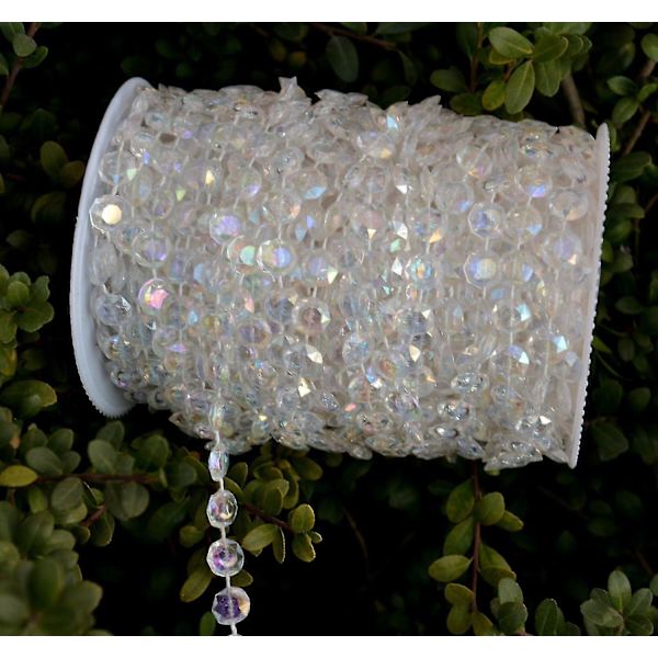 30m Bryllup Hjem Krystal Akryl Girlande Diamant Strand Perle Fest Gardiner Julefest Dekoration Diy