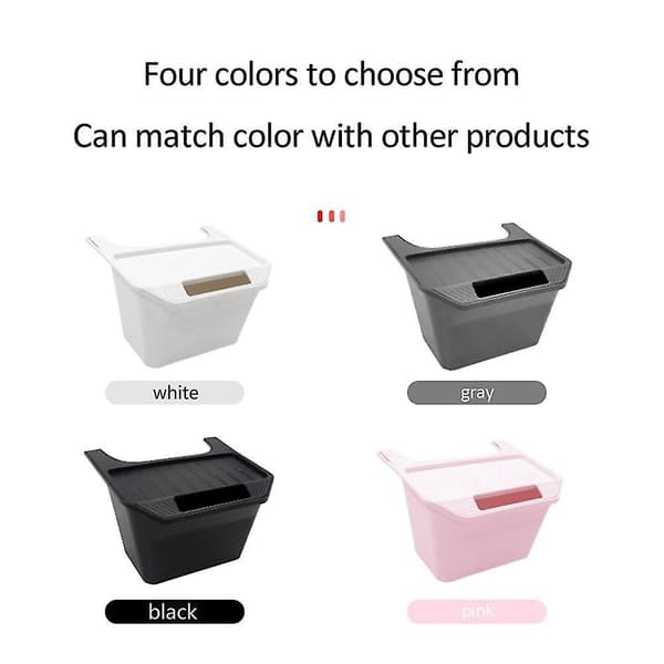 For Model 3 Model Y Bakre Midtkonsoll Organizer Box Bakre Midtre Bilbrett Bakre Midtlagring Rosa