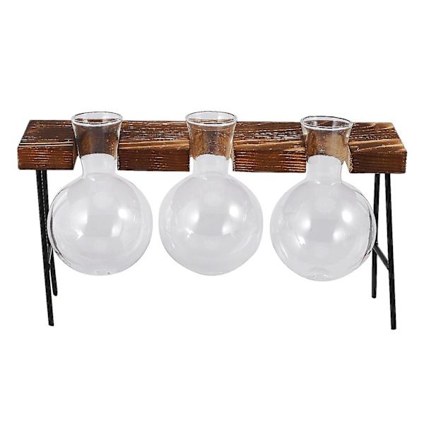 Glasflaska Transparent Vas Träram Kaffebar Tre Vas