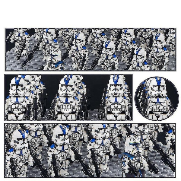 501st Legion Clone Trooper Army Set Mini Captain Rex Jesse And Echo Star Captain Rex 501st Clone Trooper Wars Figures Bricks
