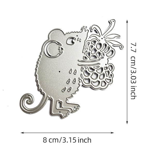 Mus Metal Skæredør Stanse DIY Scrapbooking Dekoration Embossing Papirkort Skabelon