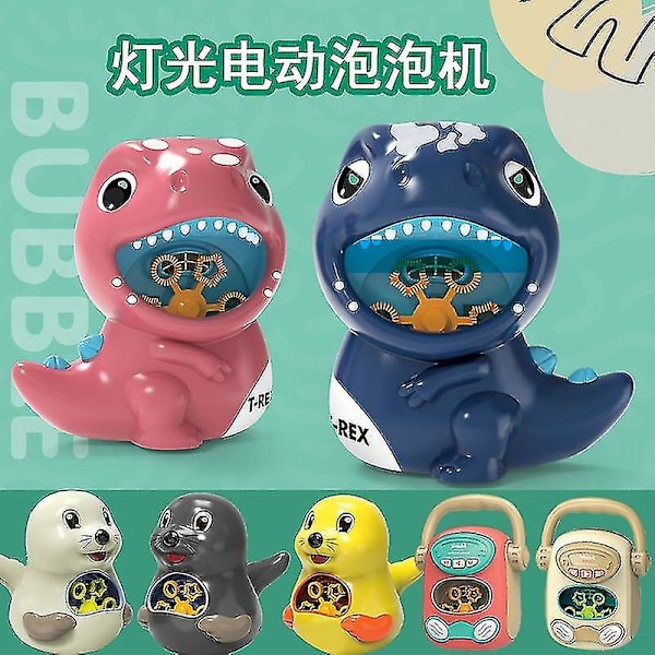 Dinosaur Boble Maskine 1-3 Småbørn Automatisk Boble Maskine 500 Per Minut + Boble Maskine 1 Flaske