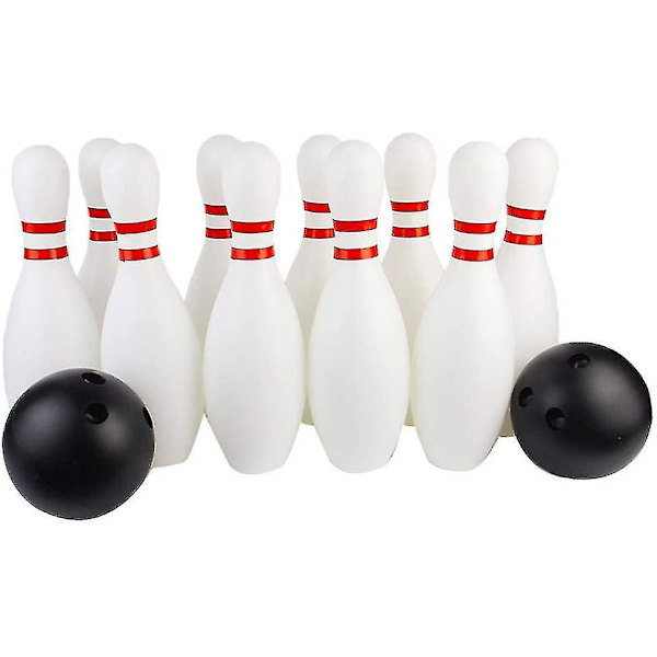 10x Bowling Sæt Keglespil Med 2 Bolde Læringslegetøj Til Børn - Som