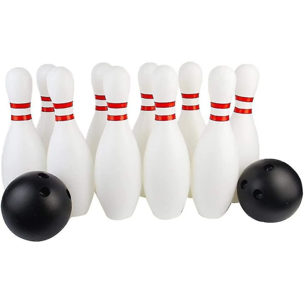 10x Bowlingsett Skittles Spill Med 2 Baller Pedagogiske Leker For Barn - As