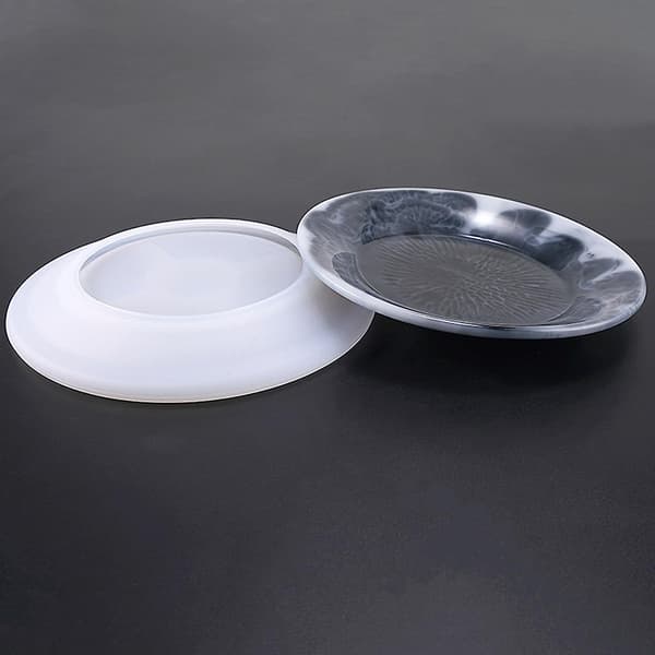Håndlaget rund flat plateform i silikon for epoxyharpiks