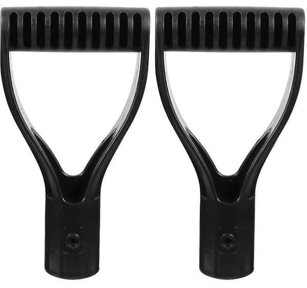 2 stk. 3 cm plastskovlskaft D-håndtag sneskovl rive spade snerydning havetilbehør