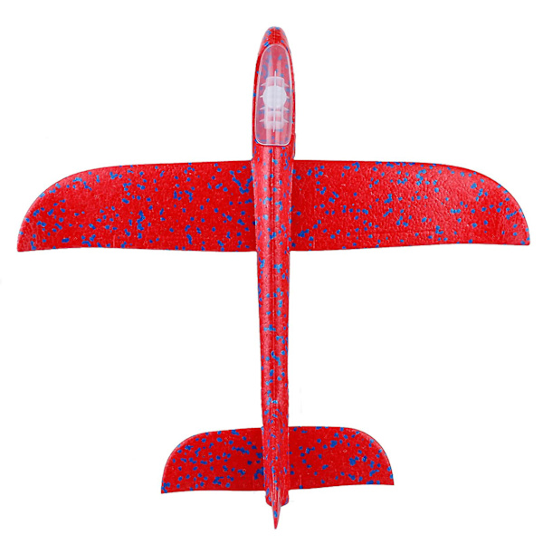 Mini Shiny Night Flying Glider Toy - Hand Launch Red Aircraft Model