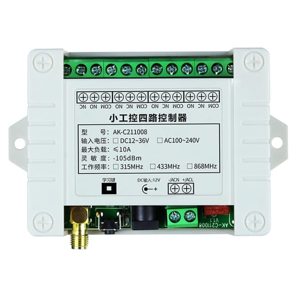 Fjärrkontroll 315mhz 433mhz för DC 12v 24v 36v 4ch Switch Receiver Transmitter