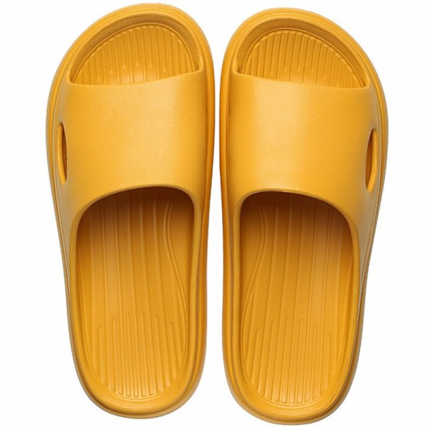 Dame badeværelse brusebadsslippers, herre gymnastiksal sovesal slippers, indendørs strand anti-slip slippers, kan bæres udenfor yellow 220 (for women 33-34)