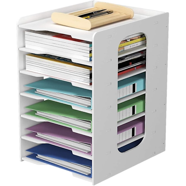 Kontor Papir Organizer Til Skrivebord Desktop Filholder Skrivebord Brevbakke & A5 Papirholder Dokument Opbevaring