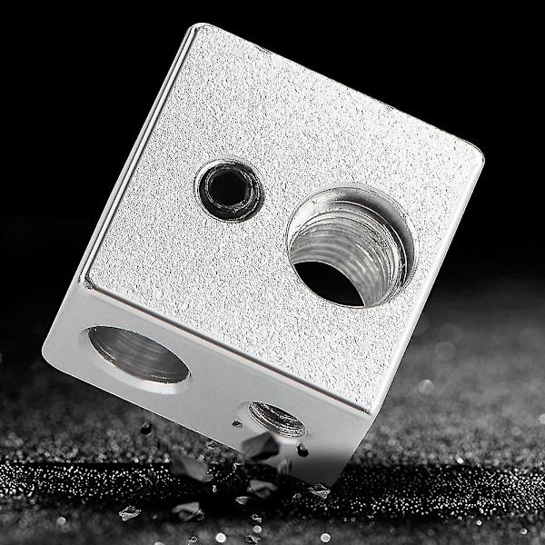 20x20x13mm Aluminium Mk10 Ekstruder Hotend Varmeblok - M7 Gevind Heatbreak Til 3D Printer