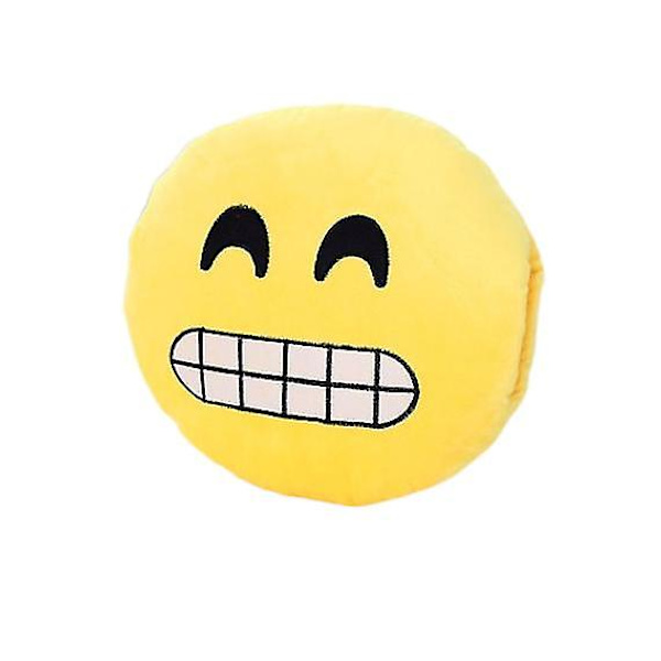 Emoji Pude Soft Plus Emoticon Rund Pude Fyldt Legetøj Børnefødselsdagsgave Til Bil Kontor Hjem