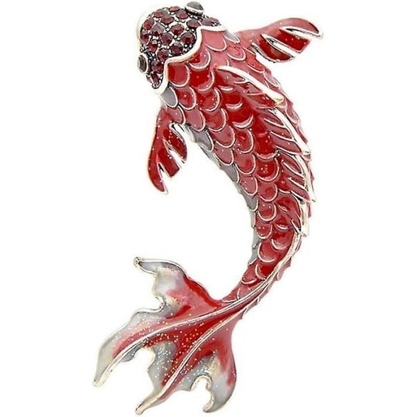 Smyckesbroschnål i stål Pretty Red Fish.