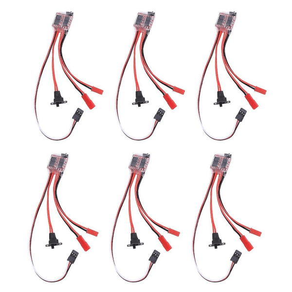 6x 20A Bustophedon ESC Harjattu Nopeussäädin RC-autoille, -kuorma-autoille ja -veneille