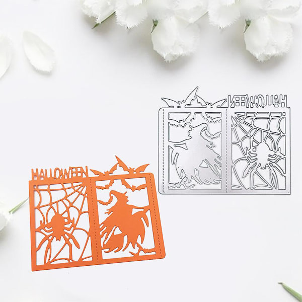 Halloween Edderkop Web Metal Skæredør Stencil Diy Scrapbooking Album Papirkort Skabelon Form Embossing Craft Dekor