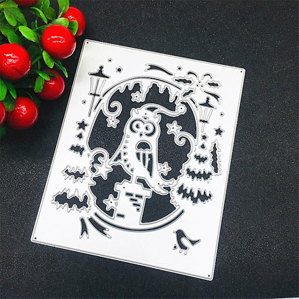 Pöllö tähti metallileikkurit Diy leimasimet käsityömalli muotit Stencilit
