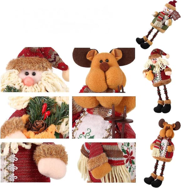 Plush Julfigurer Heminredning 3 st