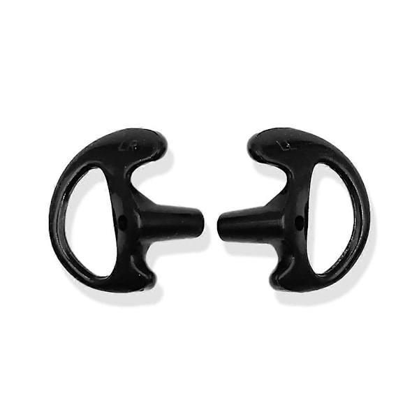 Replaceable Silicone Earbuds Triangle with Air Tube Headset Black Size L Walkie Talkie Accessories