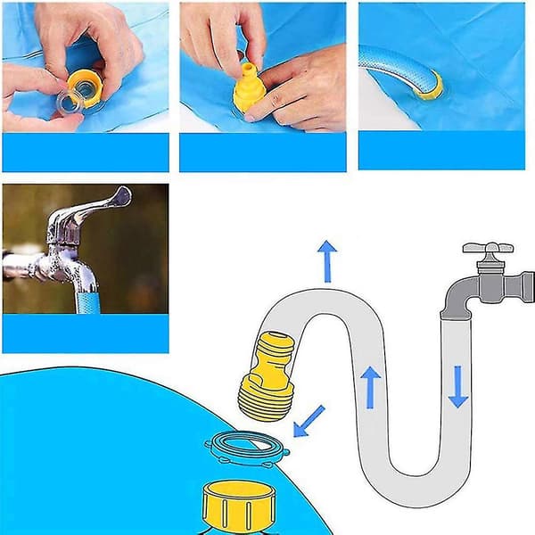 Sommar utomhus simning husdjur simbassäng hopfällbar pool husdjur spray pad