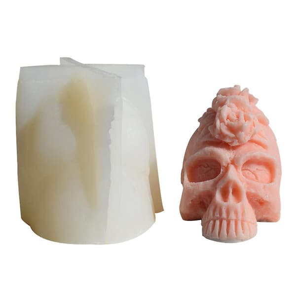 Rose Skull Head Silikoneform DIY Håndværk Bageværktøj Tilbehør